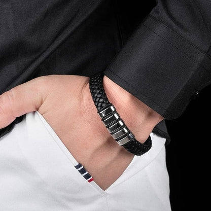 Bracelet Personnalisé en Cuir Tressé