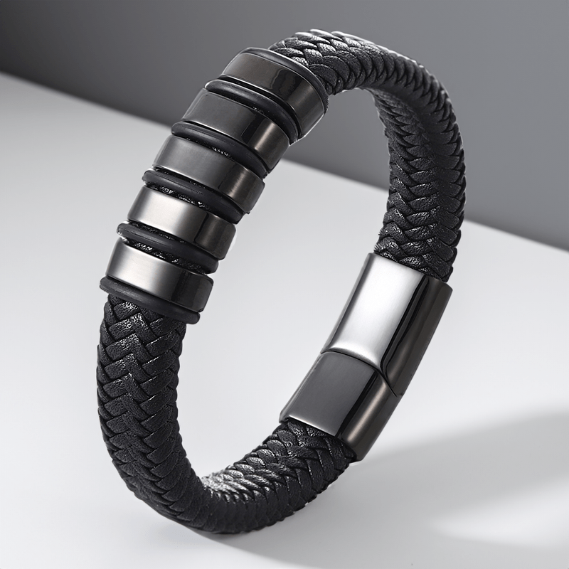 Bracelet Personnalisé en Cuir Tressé