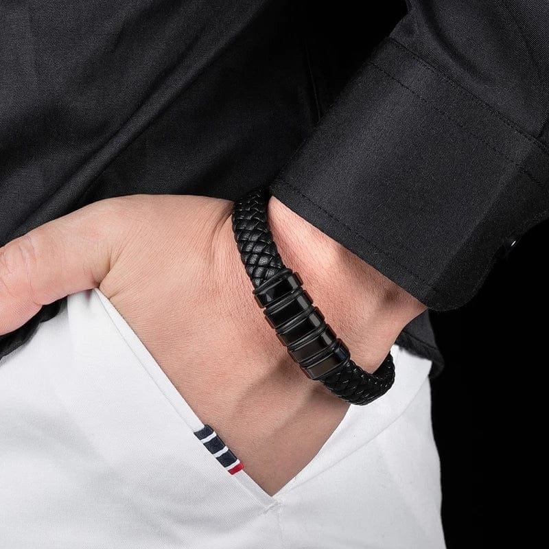 Bracelet Personnalisé en Cuir Tressé