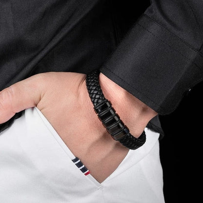 Bracelet Personnalisé en Cuir Tressé