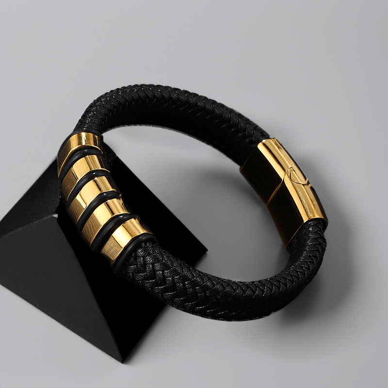 Bracelet Personnalisé en Cuir Tressé