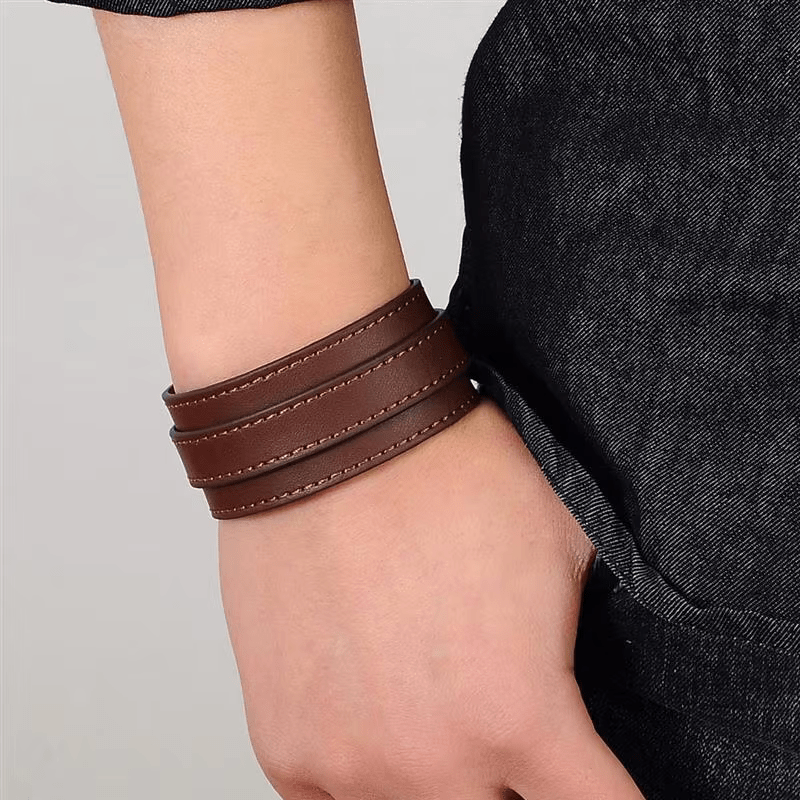Bracelet de force en cuir pour homme