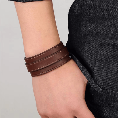 Bracelet de force en cuir pour homme