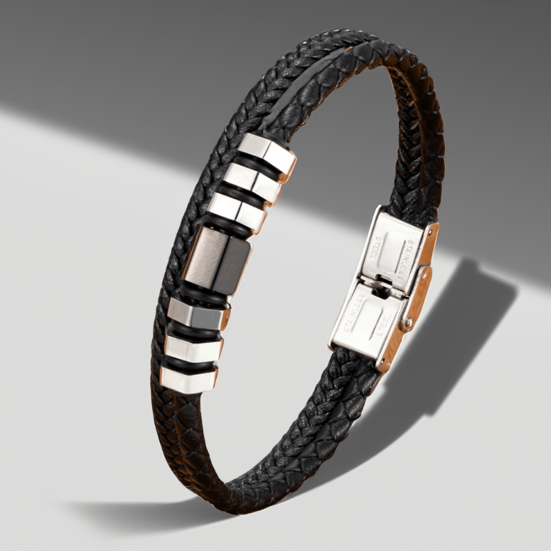 Bracelet en Cuir Tressé Fin