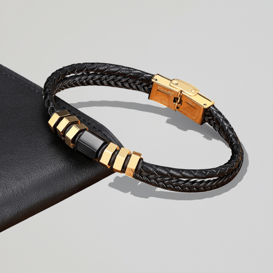 Bracelet en Cuir Tressé Fin