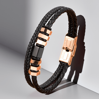 Bracelet en Cuir Tressé Fin
