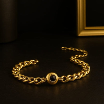 Bracelet photo personnalisé gourmette