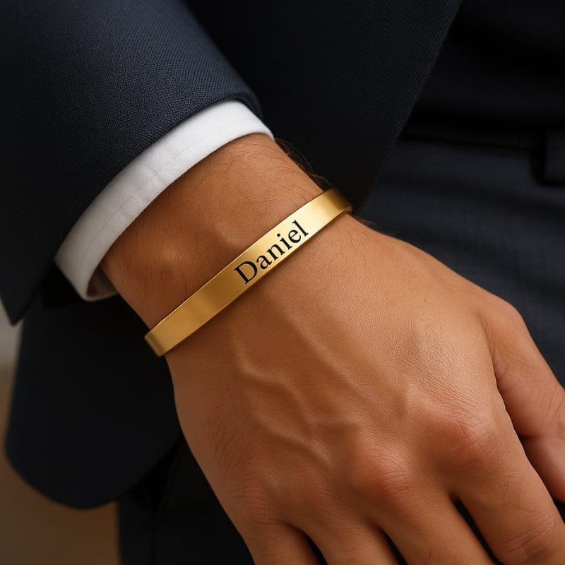 Bracelet Jonc Homme Personnalisable - Élégant et Discret