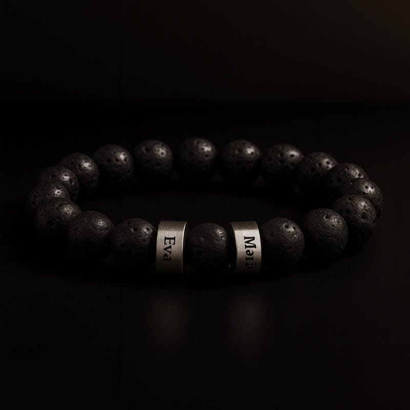 Bracelet Homme Personnalisé Perles -  Pierres Naturelles