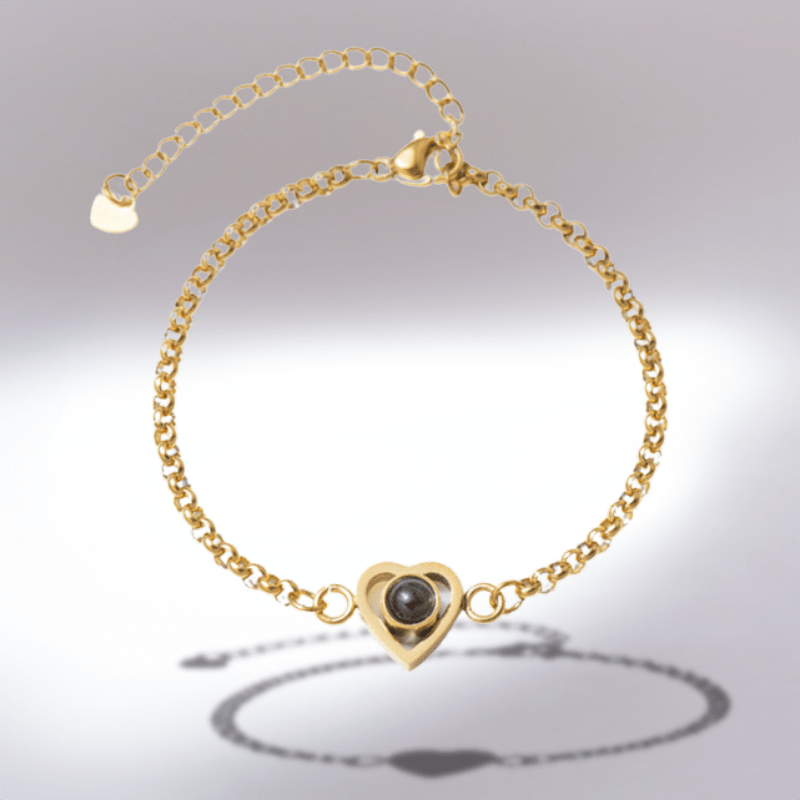 Bracelet photo cœur à personnaliser