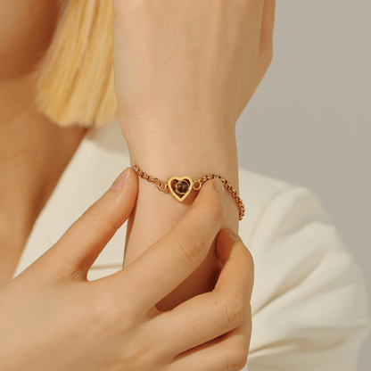 Bracelet photo cœur à personnaliser