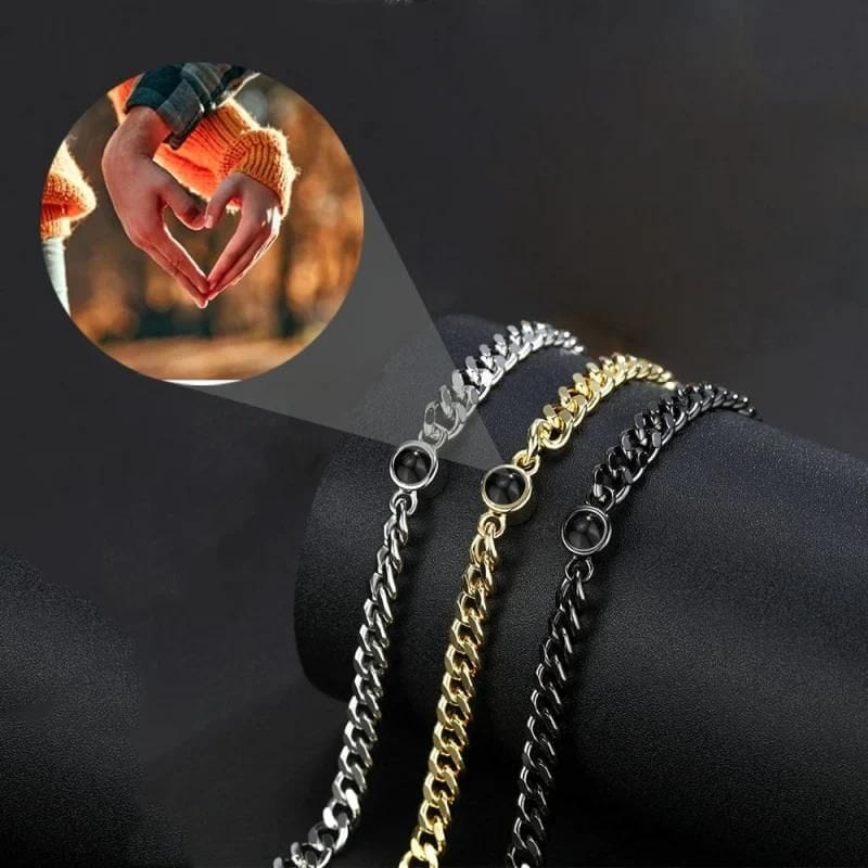 Bracelet Gourmette Homme Photo Personnalisée