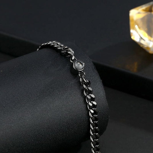 Bracelet Gourmette Homme Photo Personnalisée