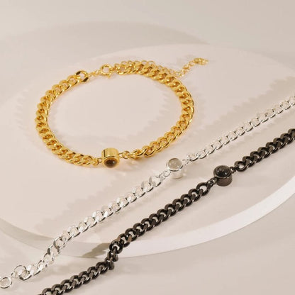 Bracelet Gourmette Homme Photo Personnalisée
