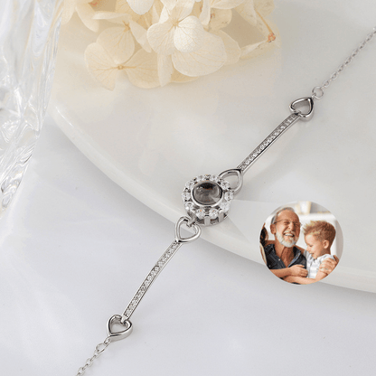 Bracelet photo projection en argent