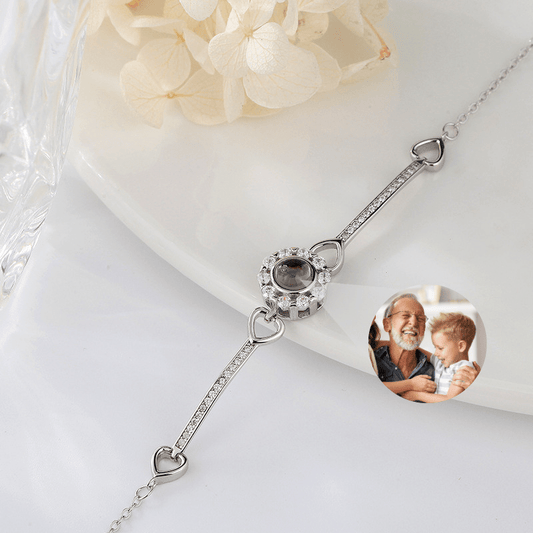 Bracelet photo projection en argent