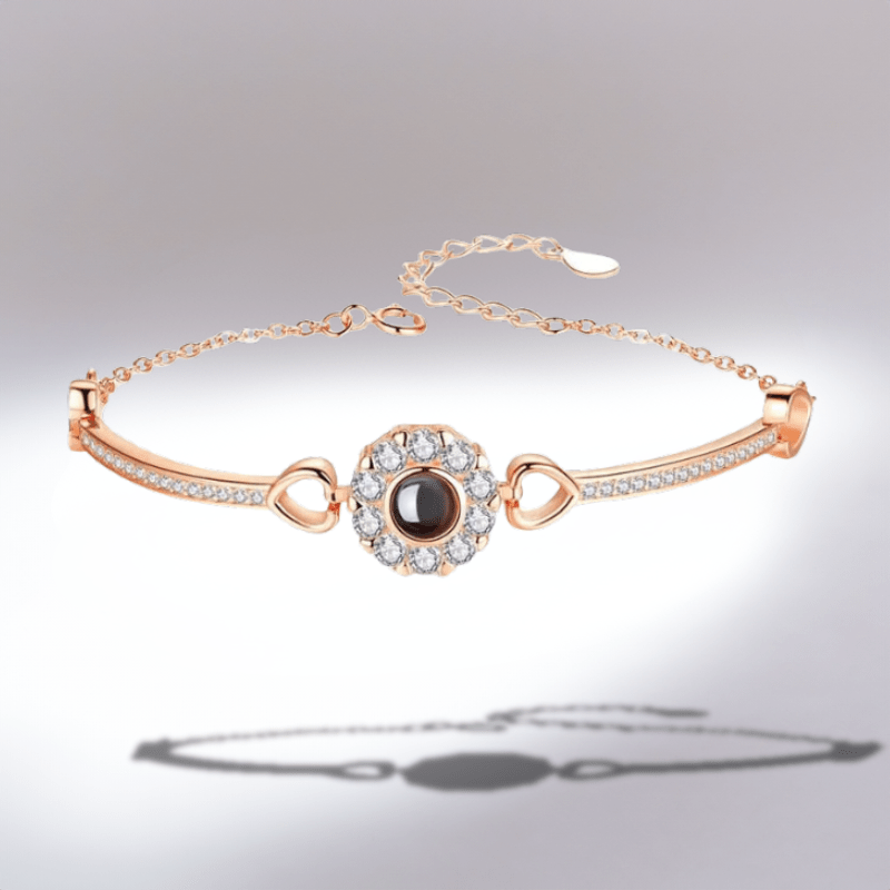 Bracelet photo projection en argent