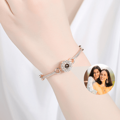 Bracelet photo projection en argent