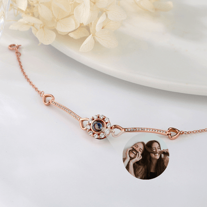 Bracelet photo projection en argent