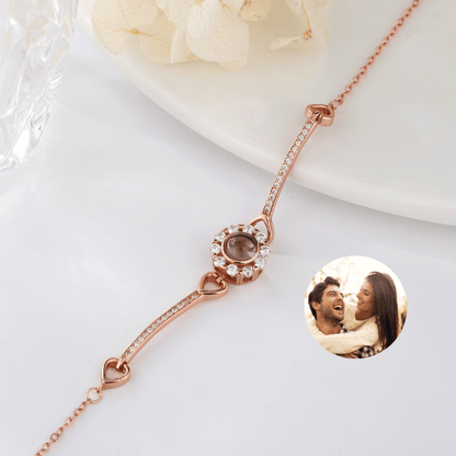 Bracelet photo projection en argent
