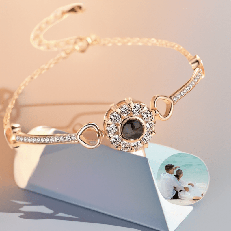 Bracelet photo projection en argent