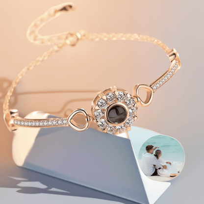 Bracelet photo projection en argent