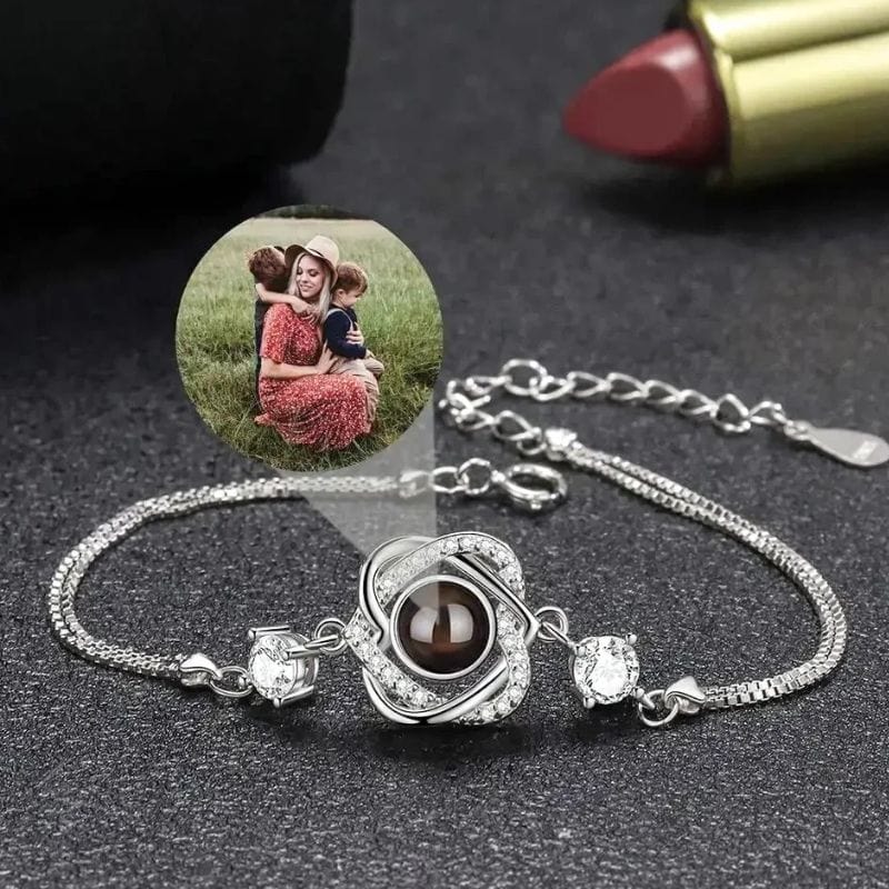 Bracelet projection photo en argent