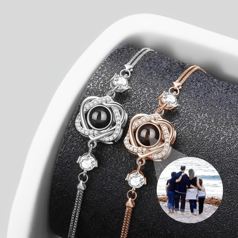 Bracelet projection photo en argent