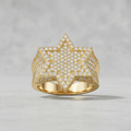 Bague Chevalière Diamant Homme Moissanite Étoile