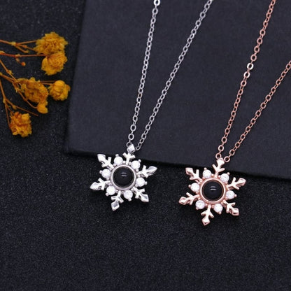 Collier Personnalisé Photo - Flocon de Neige