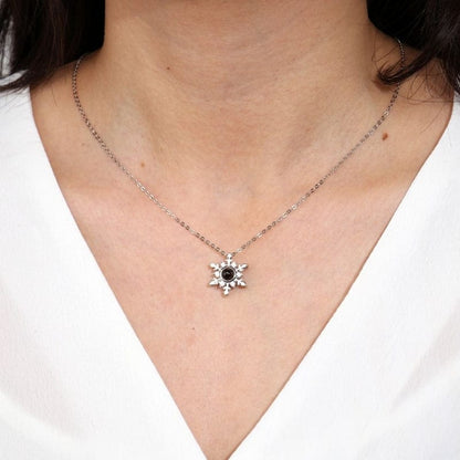 Collier Personnalisé Photo - Flocon de Neige