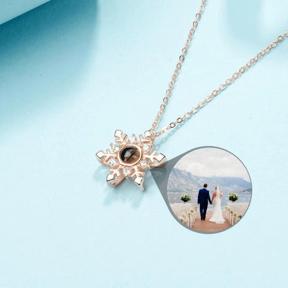 Collier Personnalisé Photo - Flocon de Neige