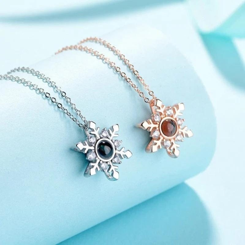 Collier Personnalisé Photo - Flocon de Neige