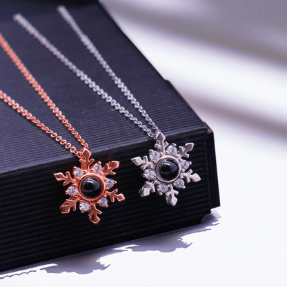 Collier Personnalisé Photo - Flocon de Neige