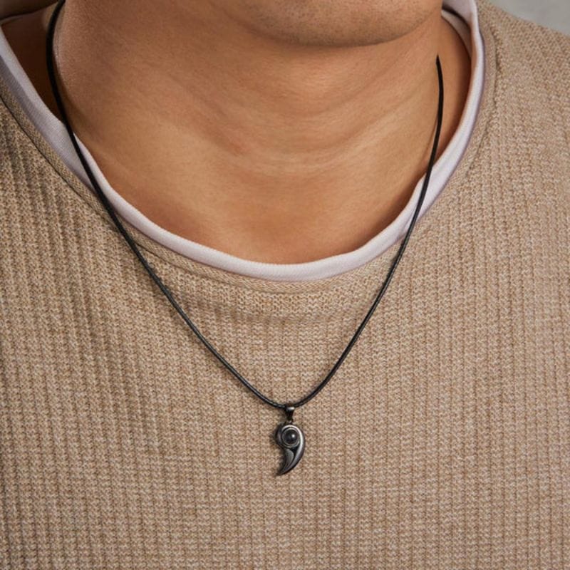 Collier Photo Personnalisée pour Couple