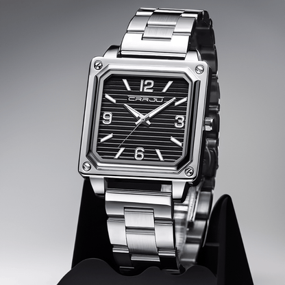 Montre Carré en Acier pour Homme