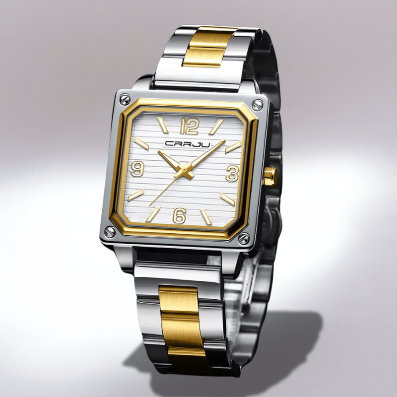 Montre Carré en Acier pour Homme