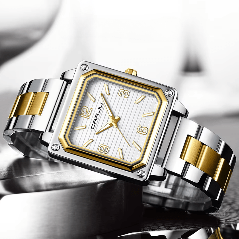 Montre Carré en Acier pour Homme