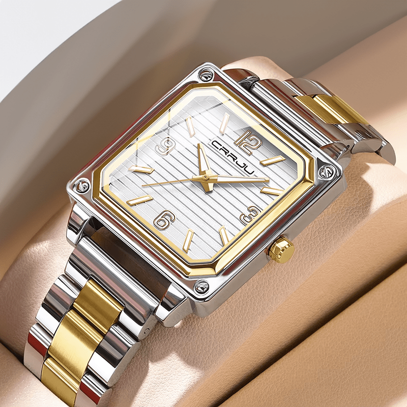 Montre Carré en Acier pour Homme