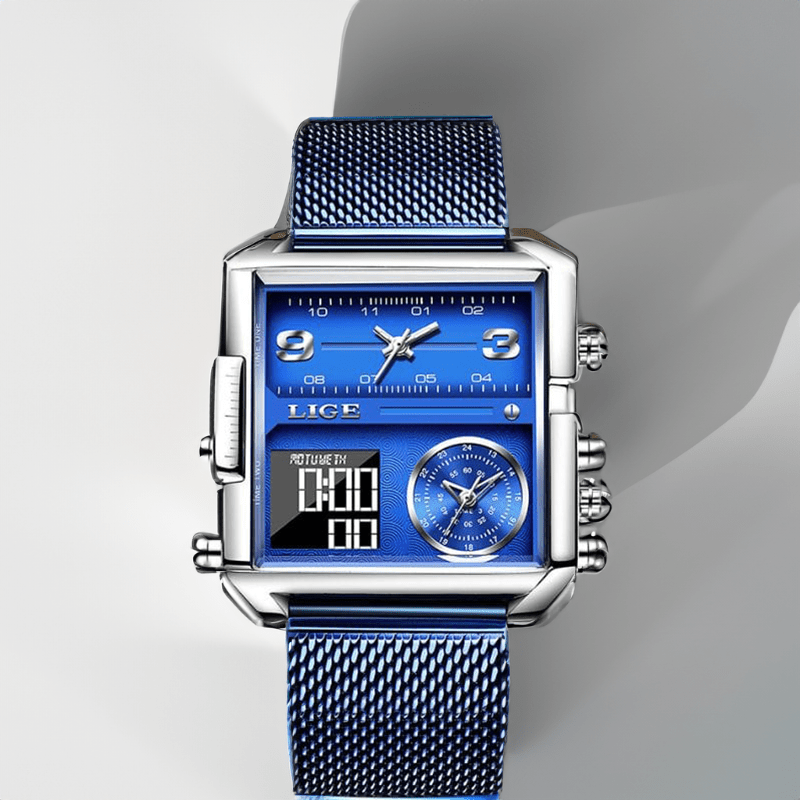 Montre Carrée Militaire en Acier