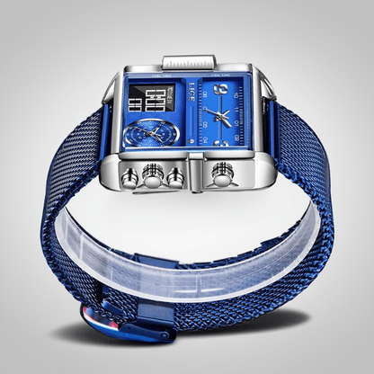 Montre Carrée Militaire en Acier