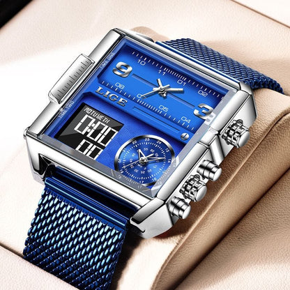 Montre Carrée Militaire en Acier