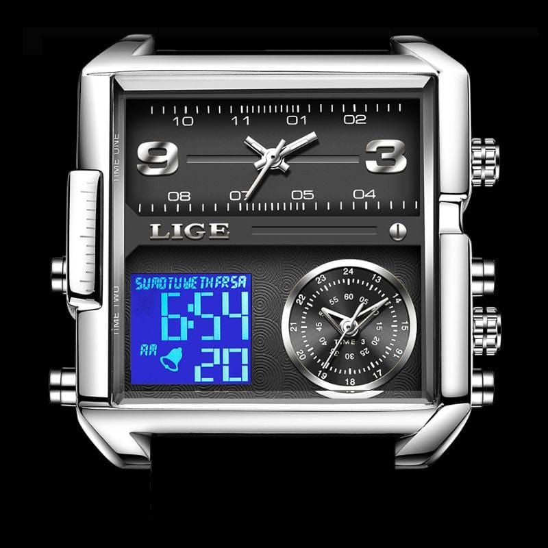 Montre Carrée Militaire en Acier