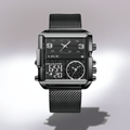 Montre Carrée Militaire en Acier