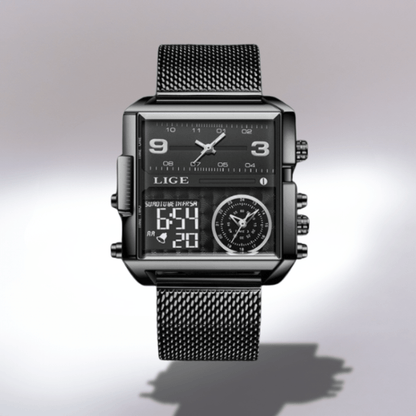 Montre Carrée Militaire en Acier