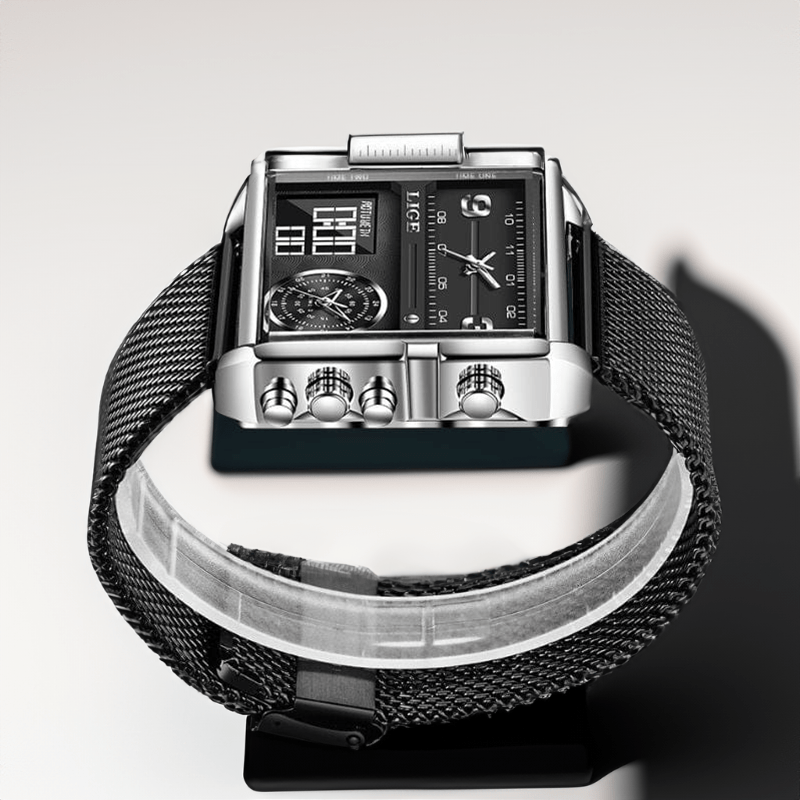 Montre Carrée Militaire en Acier