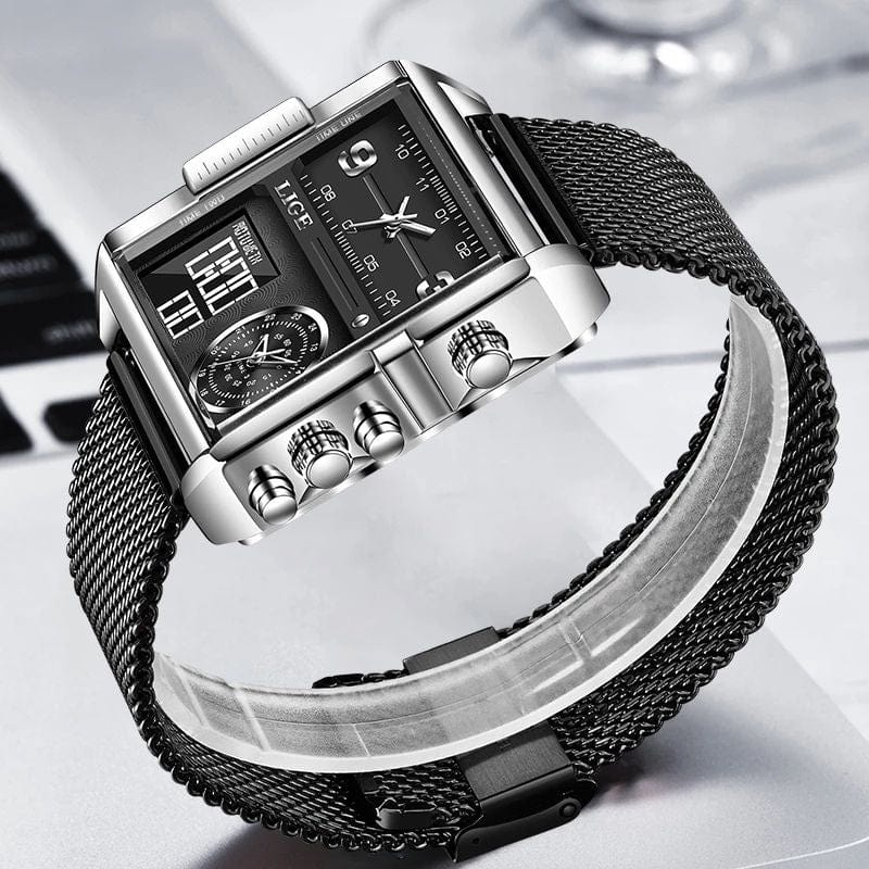 Montre Carrée Militaire en Acier