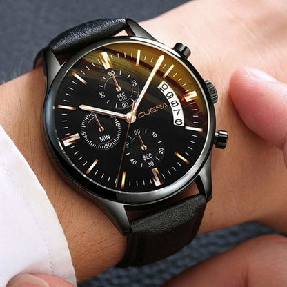 Montre Chronographe Bracelet Cuir
