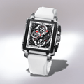 Montre Chronographe Squelette Carrée