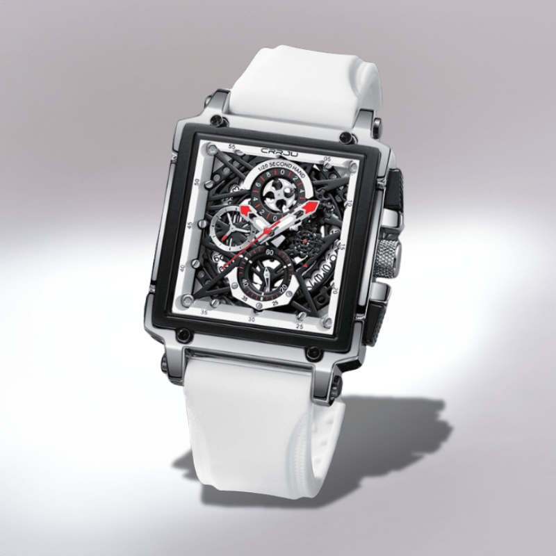 Montre Chronographe Squelette Carrée